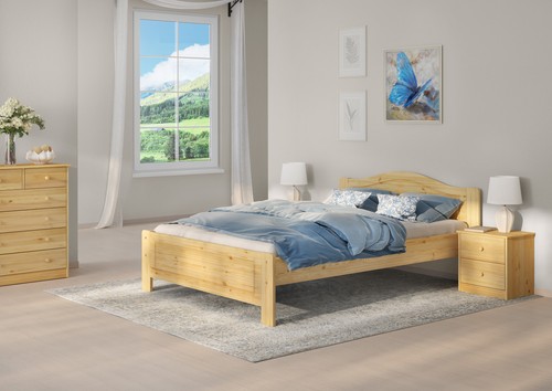 Kieferbett natur doppelbett - kieferbett,