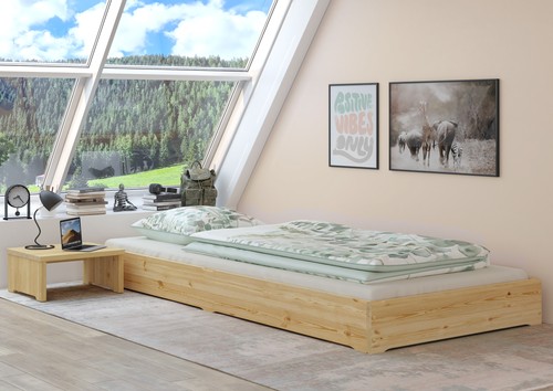 Niederflurbett 90x200 kiefer - niederflurbett,