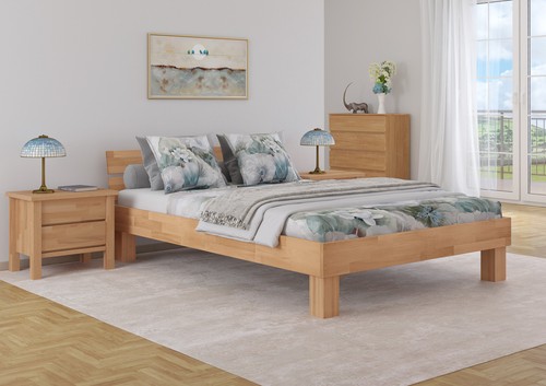 Ehebett buche natur 160x200 - buche,